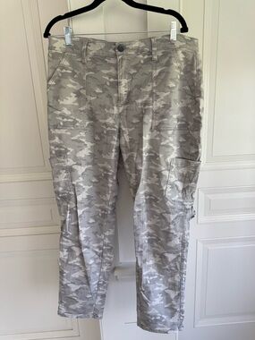 Banana Republic Light Gray Camouflage Cargo Pants